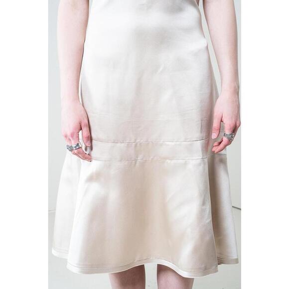 Jil Sander Beige Silk Sleevless Dress - Picture 6 of 8